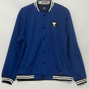 Under Armour Project Rock Mesh Varsity Button Jacket